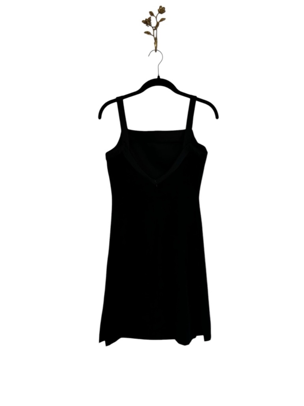 Vintage Y2K R-Wear Mini Dress Black Faux Suede Goth Grunge Whimsigoth